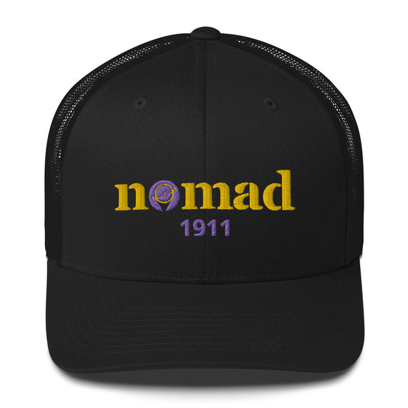 Omega Psi Phi Inspired Embroidered 1911 Nomad Trucker Cap