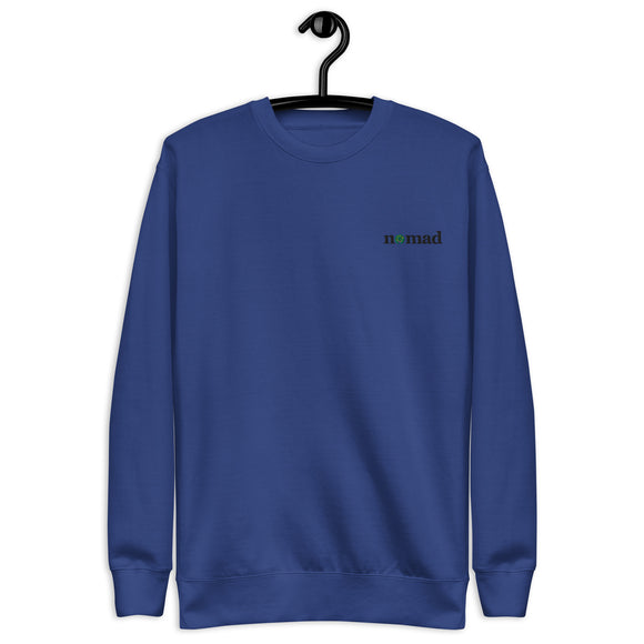 Embroidered Black And Green Nomad Unisex Premium Sweatshirt (Additional Colors Available)