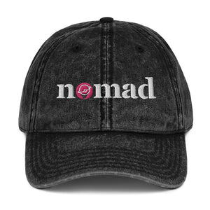 White And Pink Nomad Vintage Cotton Twill Cap (Additional Colors Available)