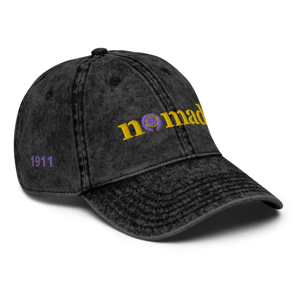 Omega Psi Phi Inspired Embroidered 1911 Nomad Vintage Cotton Twill Cap