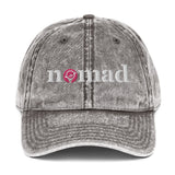 White And Pink Nomad Vintage Cotton Twill Cap (Additional Colors Available)