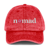 White And Pink Nomad Vintage Cotton Twill Cap (Additional Colors Available)