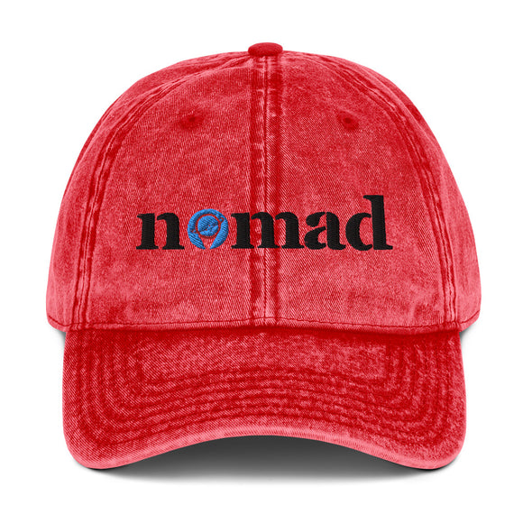 Black And Blue Nomad Vintage Cotton Twill Cap (Additional Colors Available)
