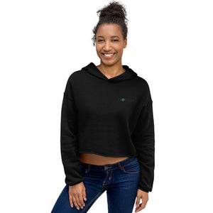 Black And Green Nomad Embroidered Crop Hoodie (Additional Colors Available)